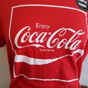 3/$30💥 Coca-Cola Logo Graphic Tee Sequins T-shirt, NWOT